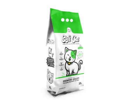 Soft Cat Наполнитель для кошачьего туалета комкующийся с ароматом алоэ ...