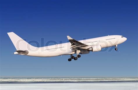 Small Passenger Airplane Is Landing To Stock Image Colourbox