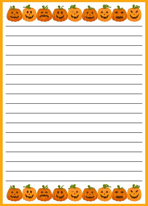 Halloween Writing Paper Template Free Pdf Printables Printablee