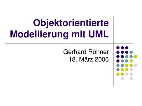 Ppt Objektorientierte Modellierung Mit Uml Powerpoint Presentation