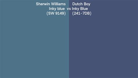 Sherwin Williams Inky Blue Sw 9149 Vs Dutch Boy Inky Blue 241 7db