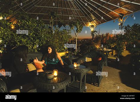 Rooftop restaurant of boutique Hotel Albergo Beirut Lebanon Stock Photo ...