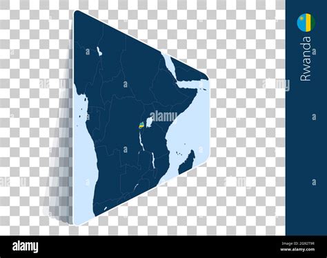 Rwanda Mapa Y Bandera Sobre Fondo Transparente Se Destac Ruanda En El