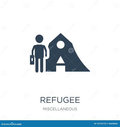 Refugee Icon In Trendy Design Style Refugee Icon Isolated On White