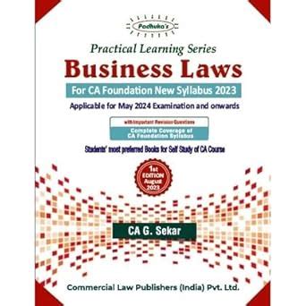 Buy Practical Learning Series Business Laws For Ca Foundation New