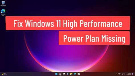 Fix Windows High Performance Power Plan Missing Youtube