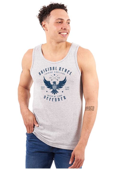 Rebel United Defender Patriotic Flag Tank Top T Shirts Men Women Brisco