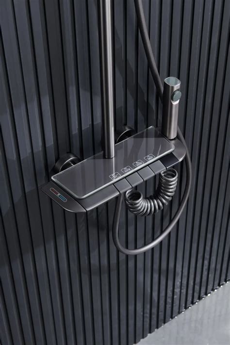 Luxury Piano Button Push Button Shower Set Bathroom System With Hot And Cold Shower Set Alibaba