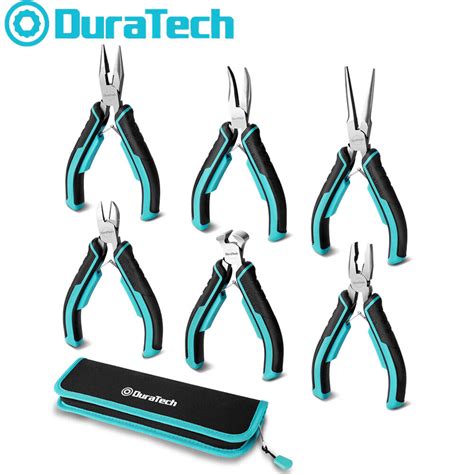 Duratech Pc Mini Pliers Bent Nose Diagonal Long Nose Needle Nose