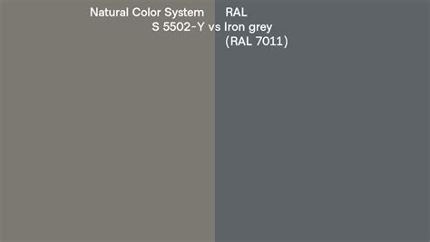 Natural Color System S 5502 Y Vs Ral Iron Grey Ral 7011 Side By Side