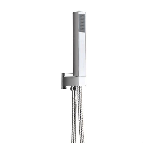 chrome square shower outlet hose head scudo bathrooms