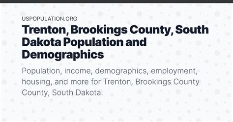 Trenton Brookings County South Dakota Population Income