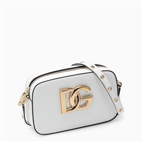 Dolce Gabbana White Logo Plaque Cross Body Bag Thedoublef