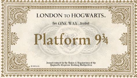 Harry Potter Hogwarts Ticket · Major Gates