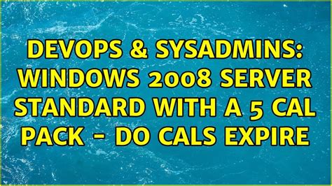 Devops Sysadmins Windows Server Standard With A Cal Pack Do