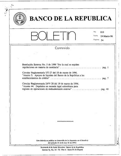 PDF BANCO DE LA REPUBLICA Banrep Gov Co Flujo De Caja No