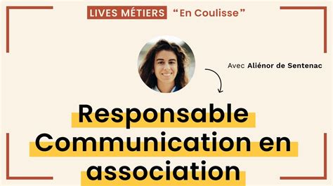 Replay Live En Coulisse Responsable Communication En Association