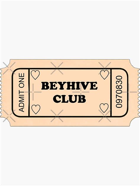 "BEYONCE BEYHIVE CLUB" Sticker for Sale by BLUE-ORANGE | Redbubble