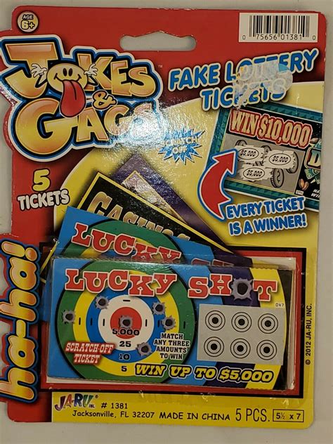 Ja Ru Jokes And Gags Fake Lottery Tickets Tickets Ebay