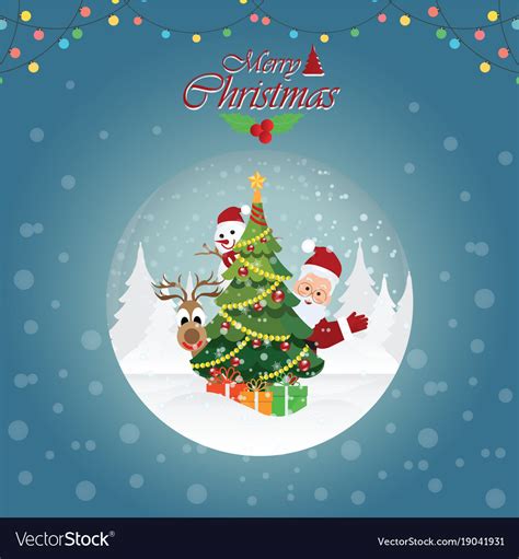 Merry christmas greeting card Royalty Free Vector Image