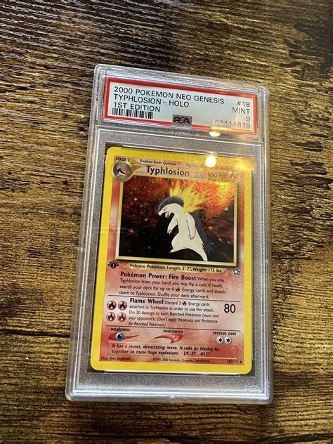 Typhlosion 1st Edition Holo Rare 18 111 18 Pokemon Neo Genesis PSA