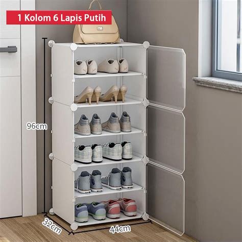 Jual Nyaman Rak Sepatu Anti Debu Layer Tebal Shoe Rack Portable