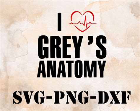 Greys Anatomy Svgpngdxf Greys Anatomy TV Show Svgpngdxf Etsy