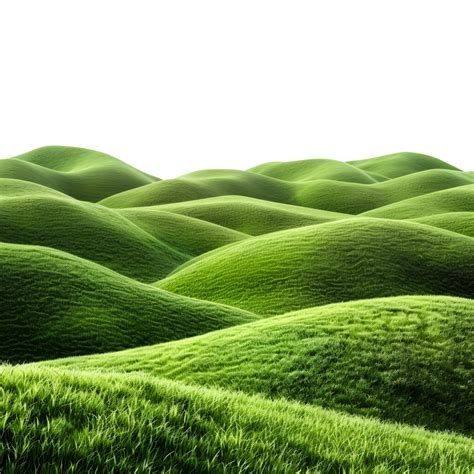 Green Grassy Hills Isolated On Transparent Background 46032491 Png