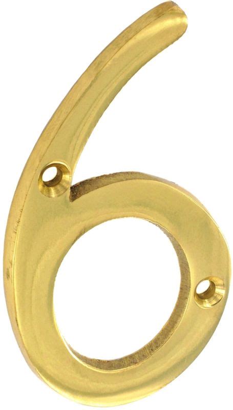 Brass Door Number 6 x 75mm - Timbermills