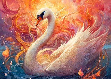 beautiful swan Poster Painting by Fox Bradley - Fine Art America