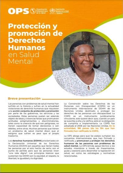 Protecci N Y Promoci N De Derechos Humanos En Salud Mental Ops Oms