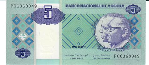 Angola 5 Kwanzas 2010 Banknote Geldschein Unc MA Shops