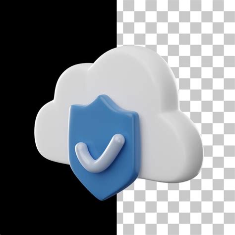 Icono 3d De Seguridad En La Nube Archivo PSD Premium