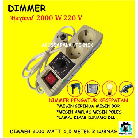 Jual Pengatur Kecepatan Putaran Gerinda Bor Dinamo Kipas Heater Lampu Dimer Ac Dimmer 2000 W