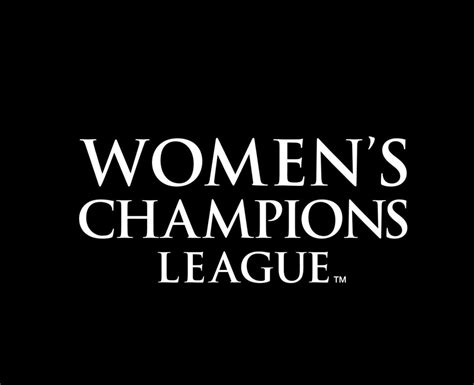 Women Champions League Logo Name White Symbol Abstract Design Vector