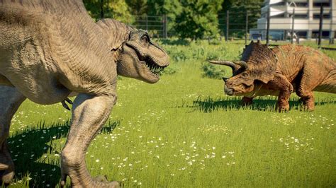 2x T Rex Vs 6x Triceratops Dinosaurs Battle Jurassic World