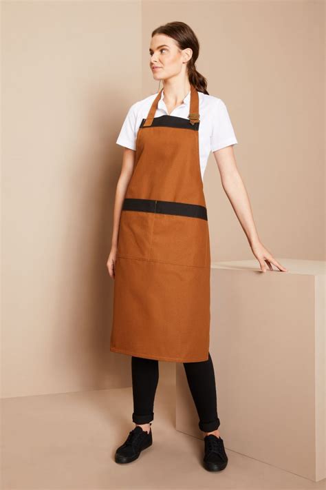 Contrast Clip Bib Apron Camelblack Hospitality Simon Jersey