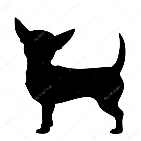 Chihuahua dog. Vector black silhouette. — Stock Vector © Naddya #89897958