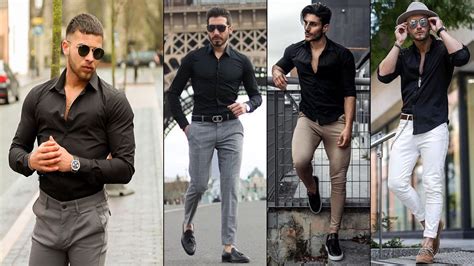 How To Properly Style Black Shirt For Men Black Shirt Outfit Ideas