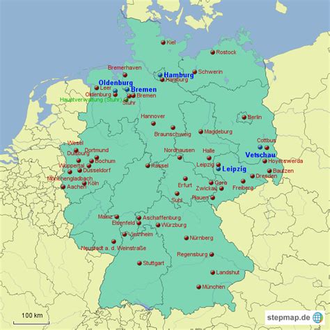 Stepmap Standorte Landkarte Für Deutschland