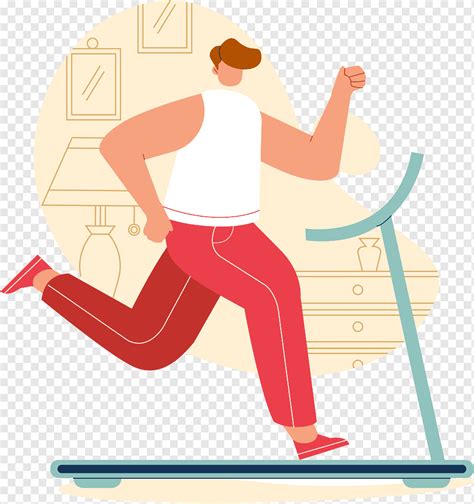 Treadmill Exercise Illustration Png Pngwing