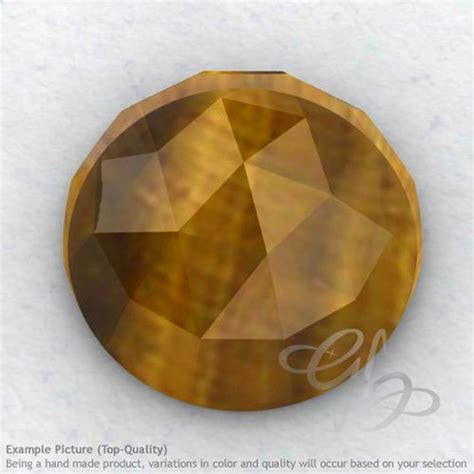 Yellow Tiger Eye Round Shape Calibrated Cabochons