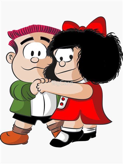 Mafalda And Manolito Sticker For Sale By Bycaro Redbubble