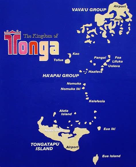 Kingdom Of Tonga Map - Cathie Annabella