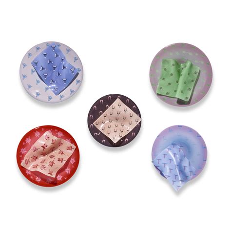 Bonhams : MOLLY STONE (AMERICAN, BORN 1950): FIVE ART GLASS 'NAPKIN