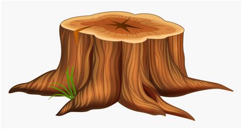 Tree Stump Cartoon Illustration Cartoon Tree Trunk Png Transparent