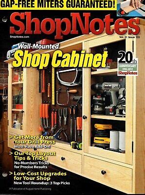 ShopNotes Magazine Issue 122 Wall Mounted Shop Cabinet EBay