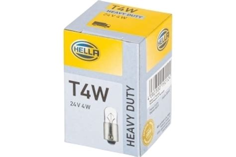Лампа накаливания Hella T4W, 24 В, 4 Вт, BA9s, 10 шт 8GP 002 067-241 ...