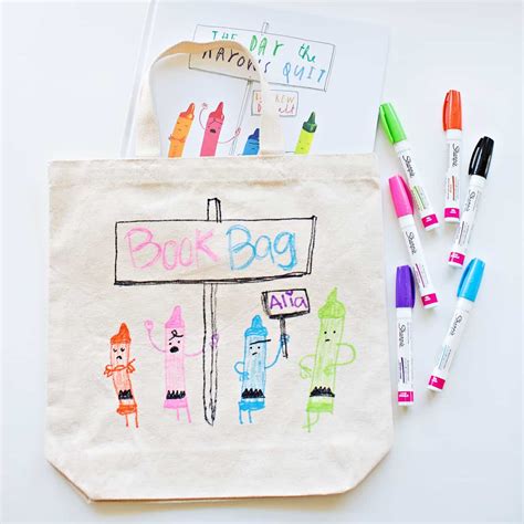 Hello Wonderful Diy Library Book Bag For Kids Featuring Their