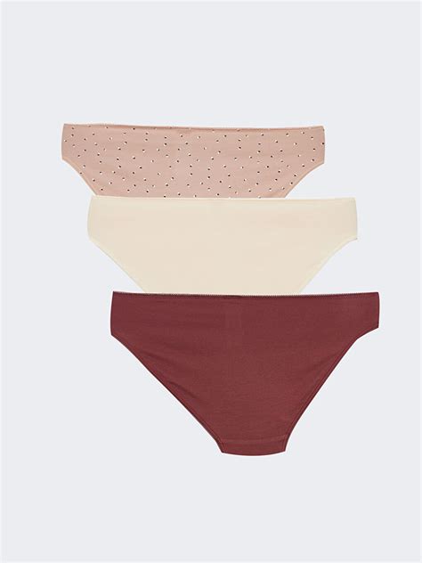 PEMBE Desenli Bikini Külot 3 lü Paket W29134Z8 LT3 LCW
